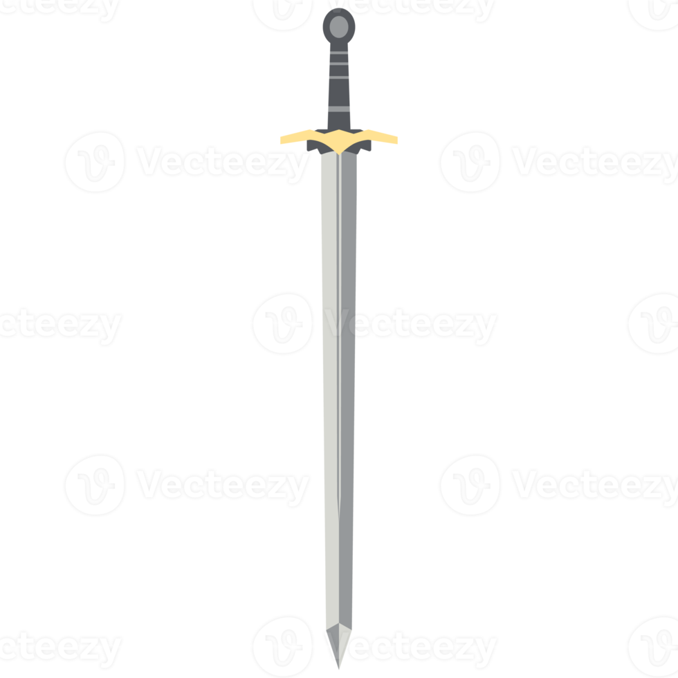 Sword Two Handed Two Side Sharp Swords Samurai Knight Weapon png