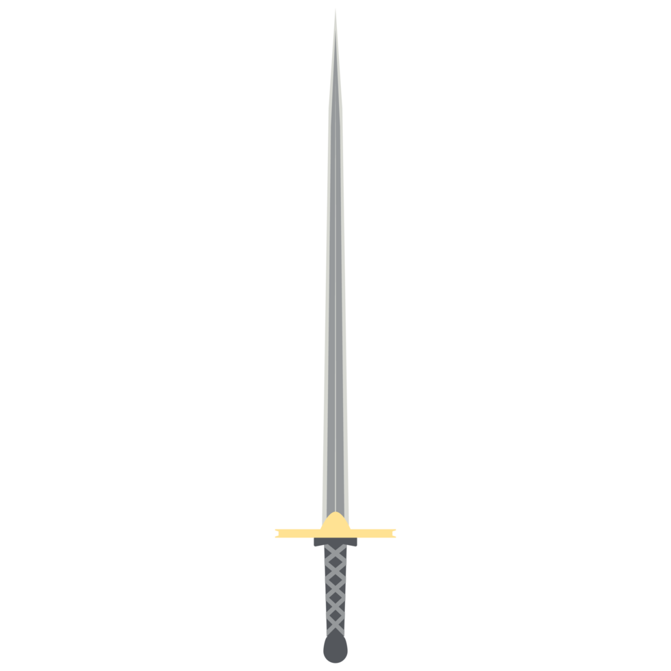 Needle Sword One Handed Two Side Sharp Classic Weapon png