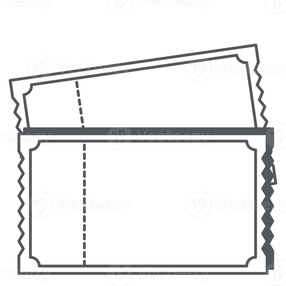 Sticker Ticket Bullet Journal Line Art png