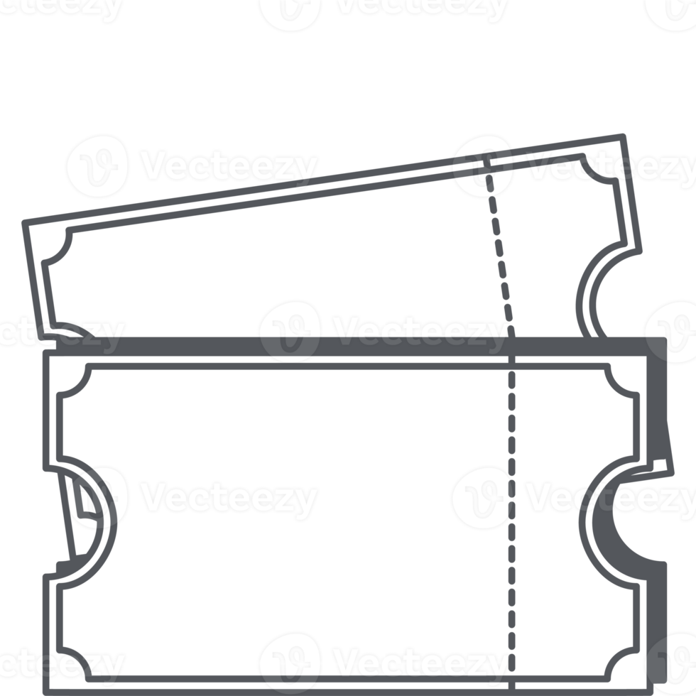 Sticker Ticket Bullet Journal Line Art png