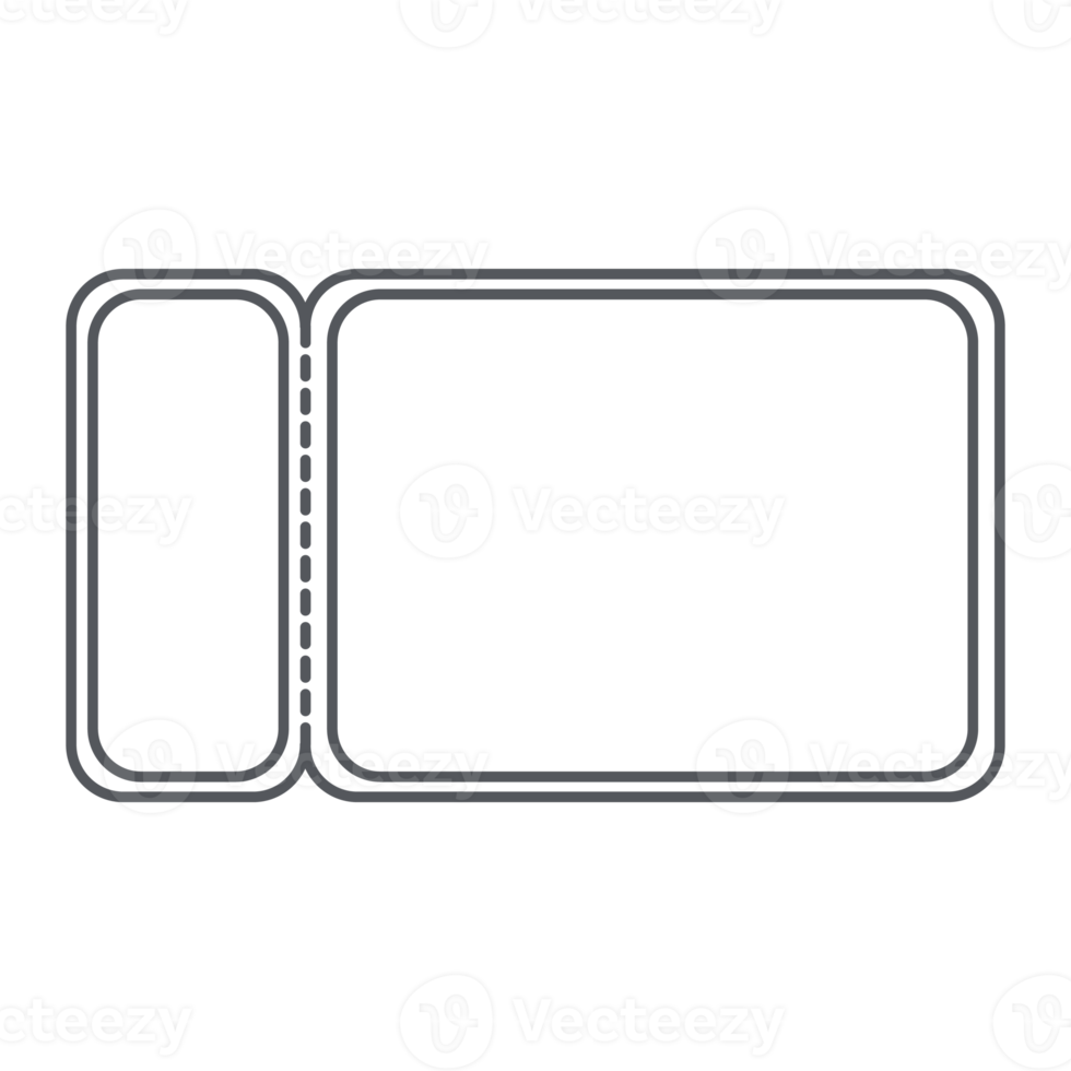 Sticker Ticket Bullet Journal Line Art png