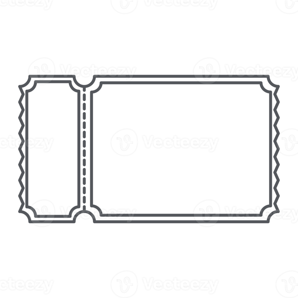 Sticker Ticket Bullet Journal Line Art png
