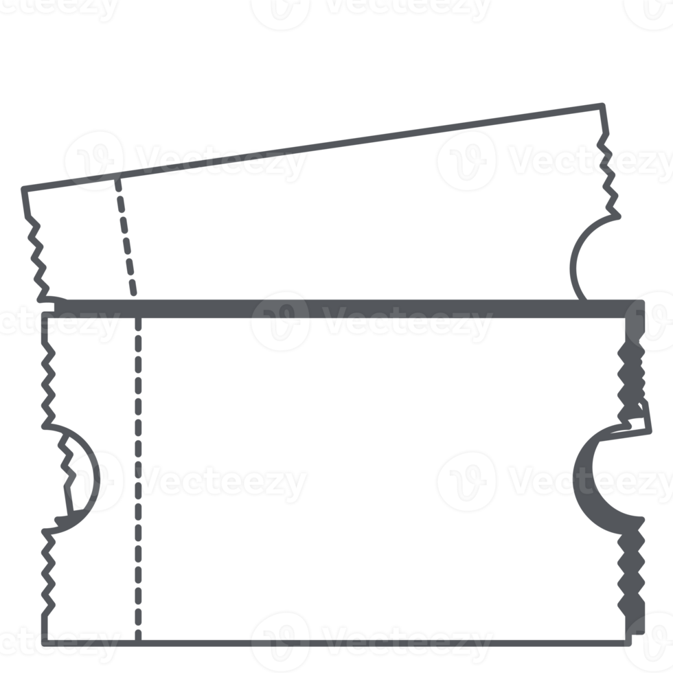 Sticker Ticket Bullet Journal Line Art png