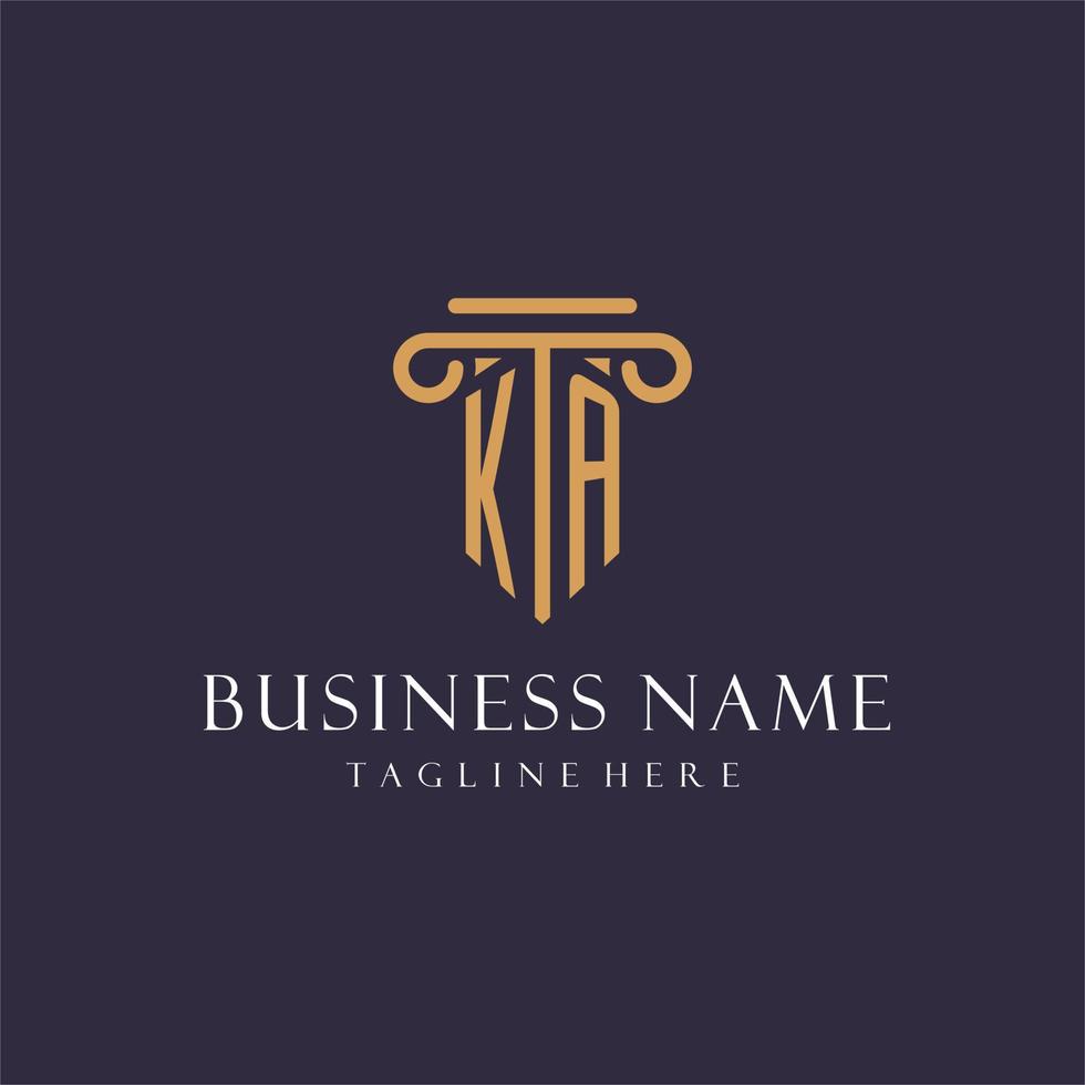 KA monogram initials design for law firm, lawyer, law office with