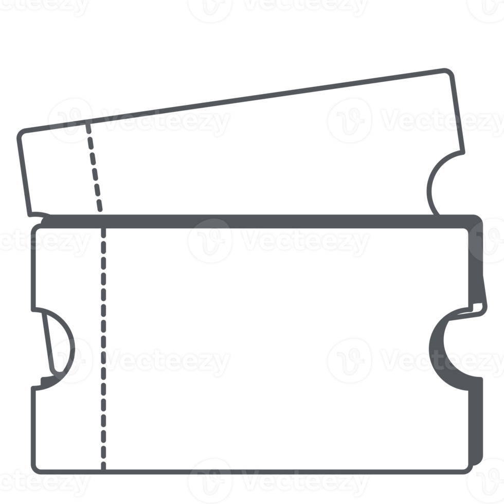 Sticker Ticket Bullet Journal Line Art png