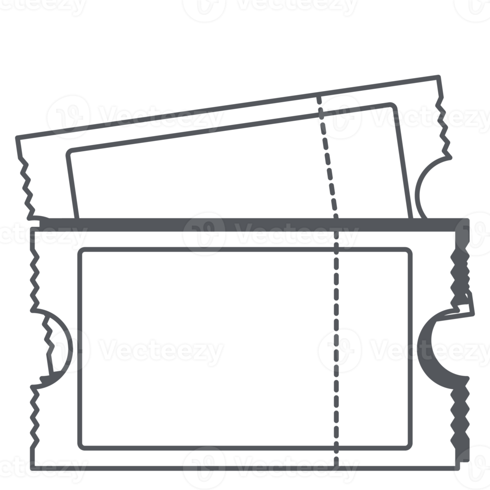 Sticker Ticket Bullet Journal Line Art png