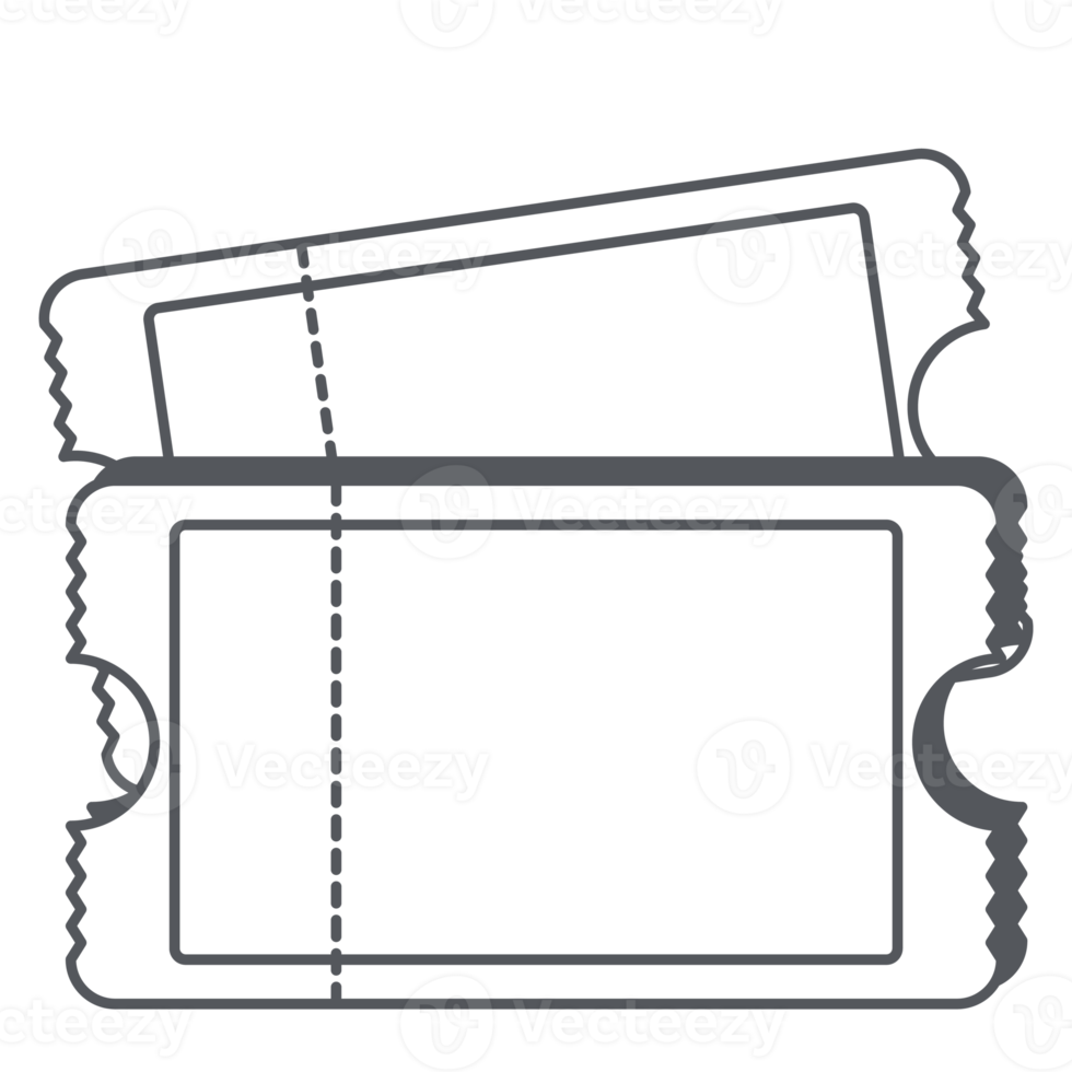 Sticker Ticket Bullet Journal Line Art png