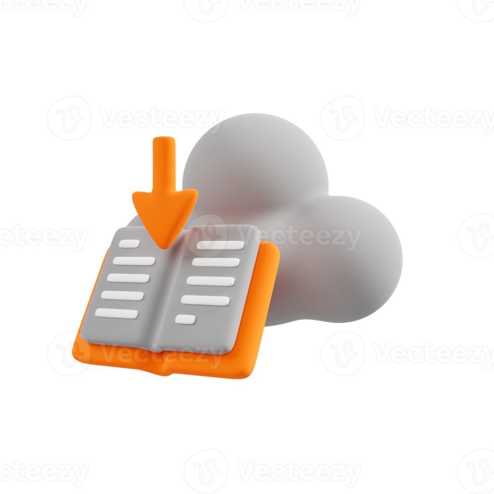 online education and E-Learning 3D icon png