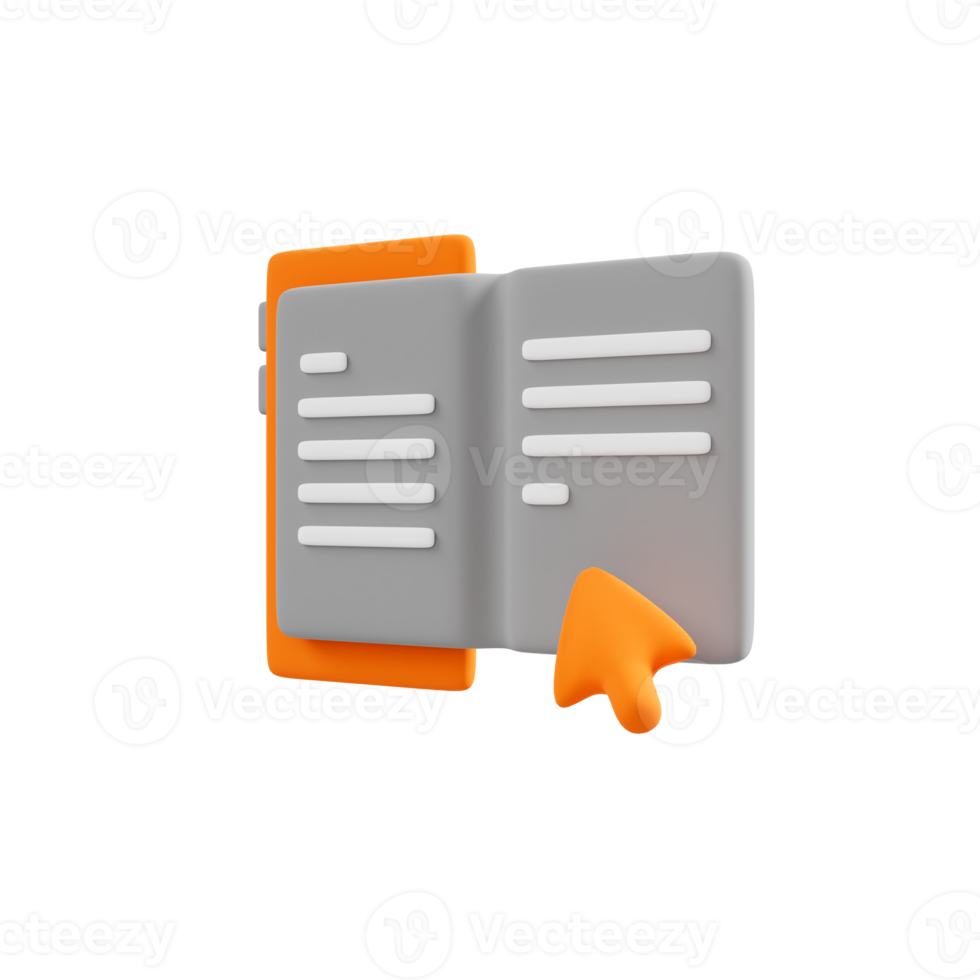 online education and E-Learning 3D icon png