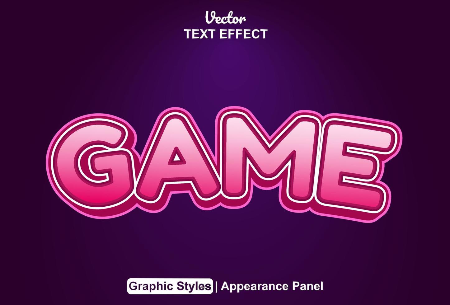 Game text effects with graphic style and editable. vector