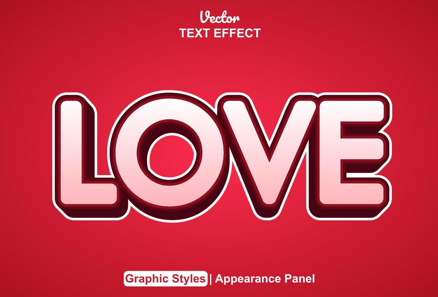 love text effect with graphic style and editable. vector