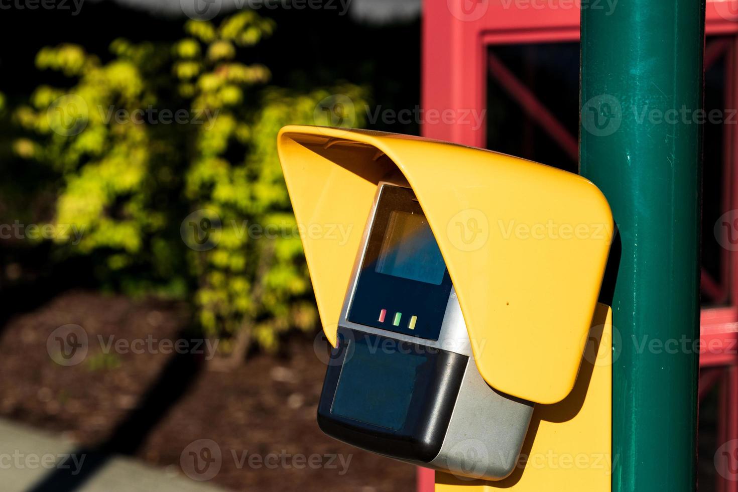 Outdoor credit card payment terminal photo