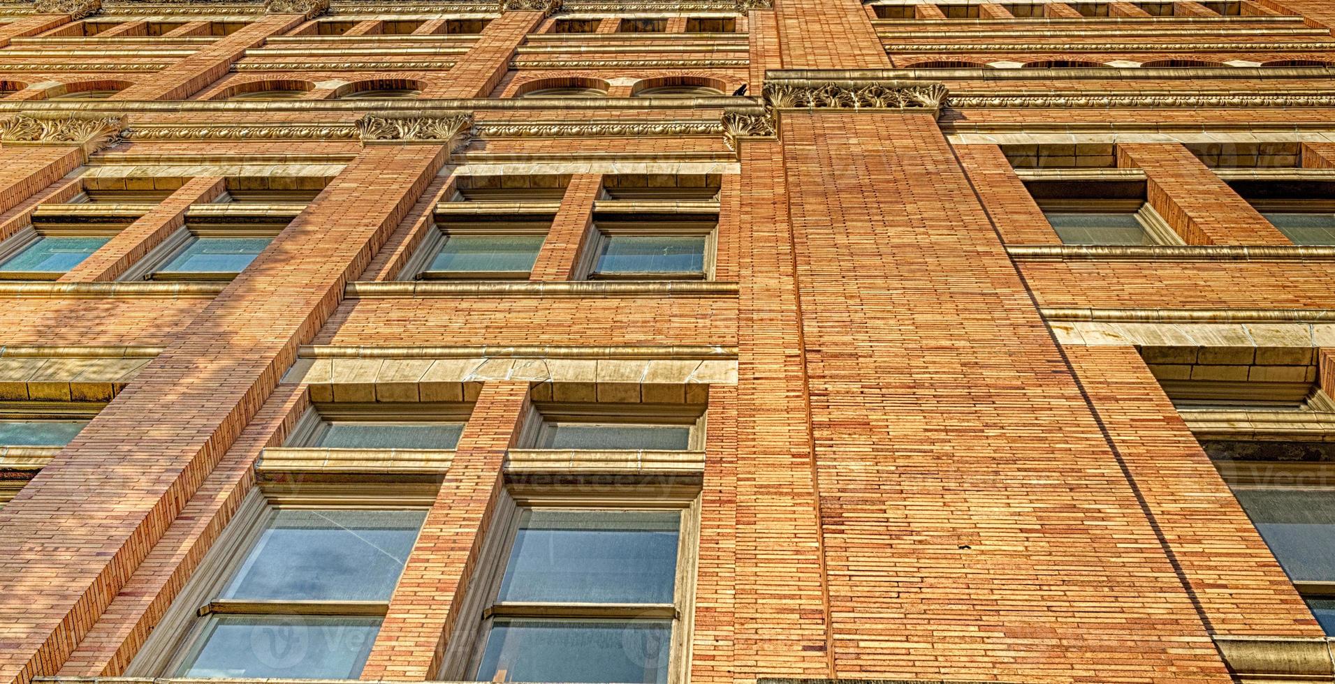 Abstract building wall with windows photo