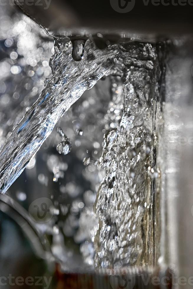 Close up water fountain spraying bubbles 15446089 Stock Photo at Vecteezy