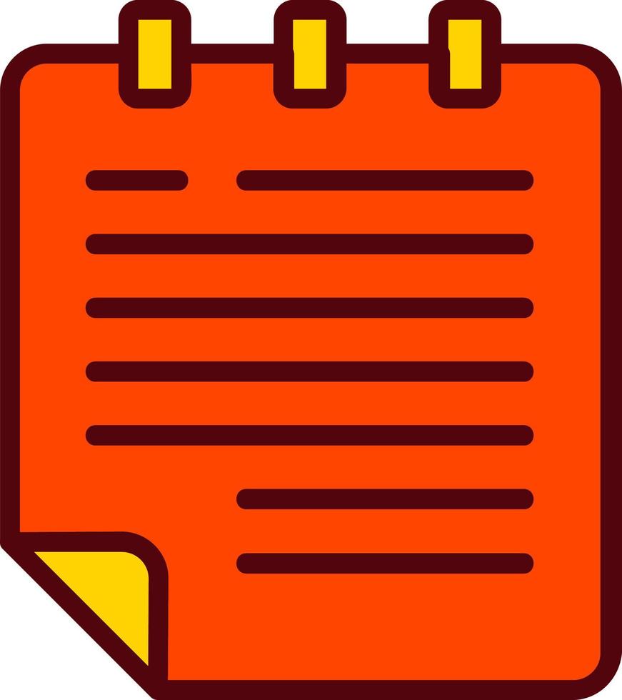 Notepad Vector Icon 15446294 Vector Art at Vecteezy