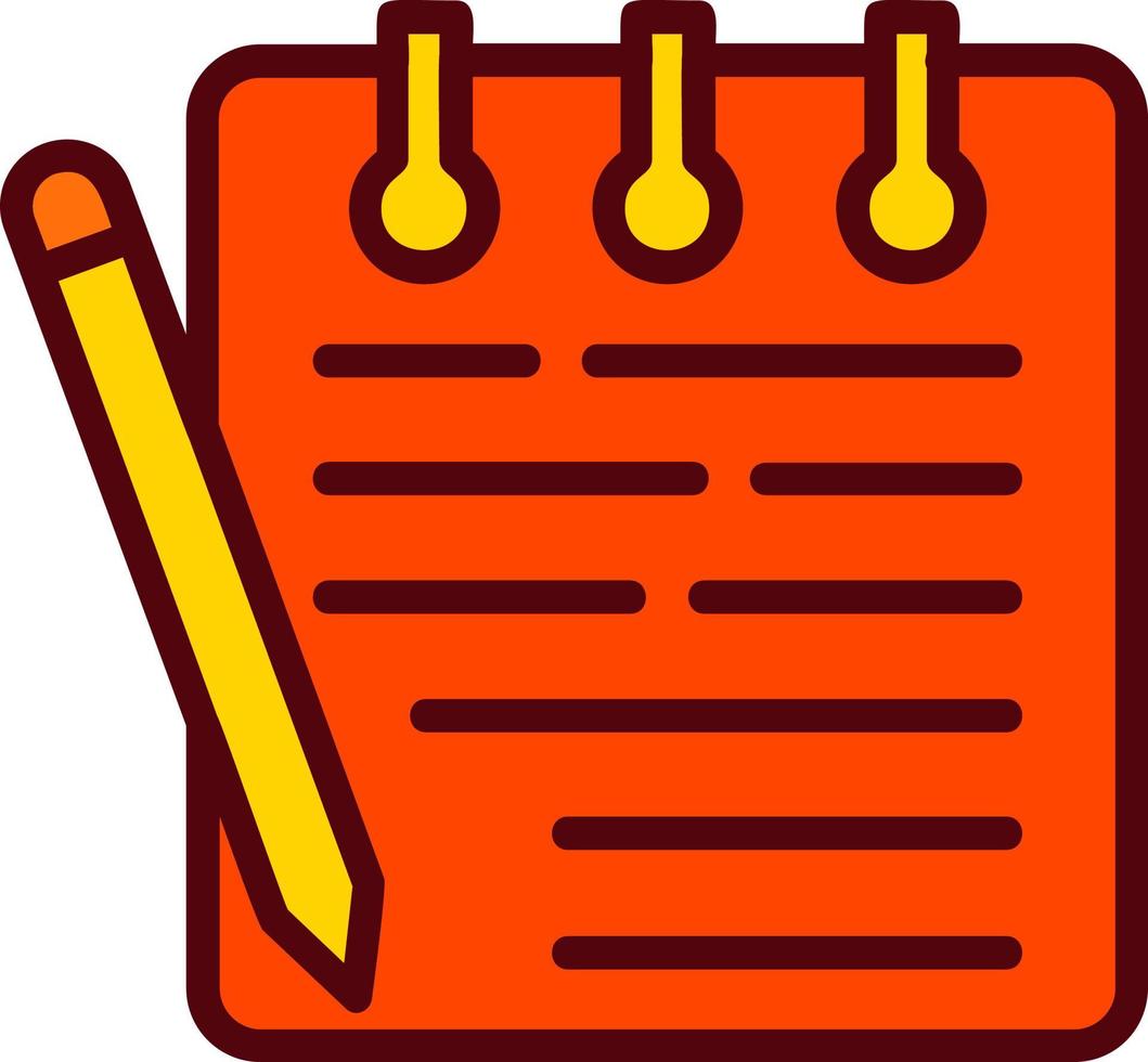 Notepad Vector Icon 15446445 Vector Art at Vecteezy