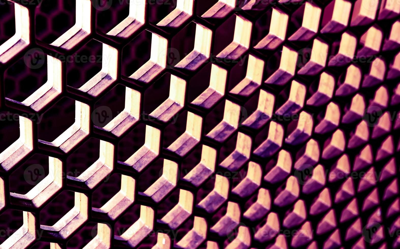 Surreal abstract honeycomb pattern with heavy shadows photo