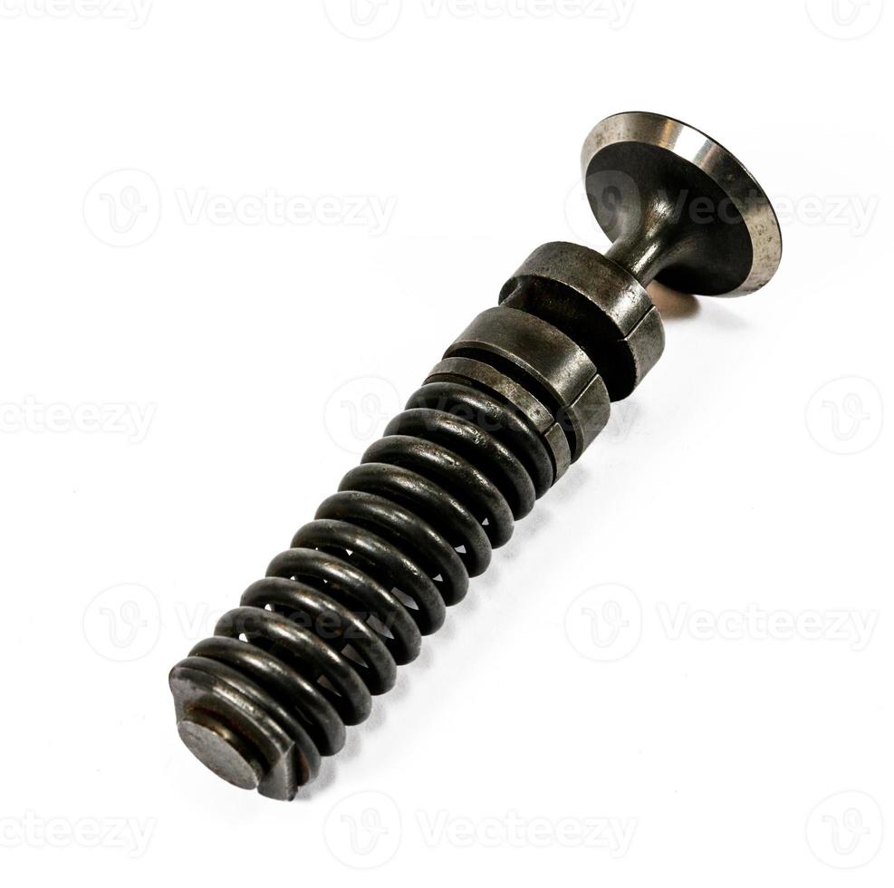 Antique automotive valve spring guide and keeper assembly photo
