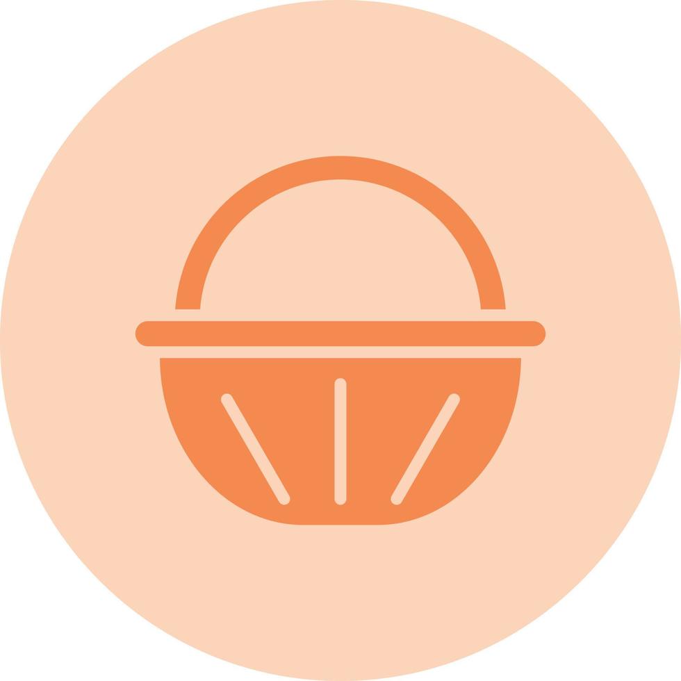 icono de vector de cesta de alimentos