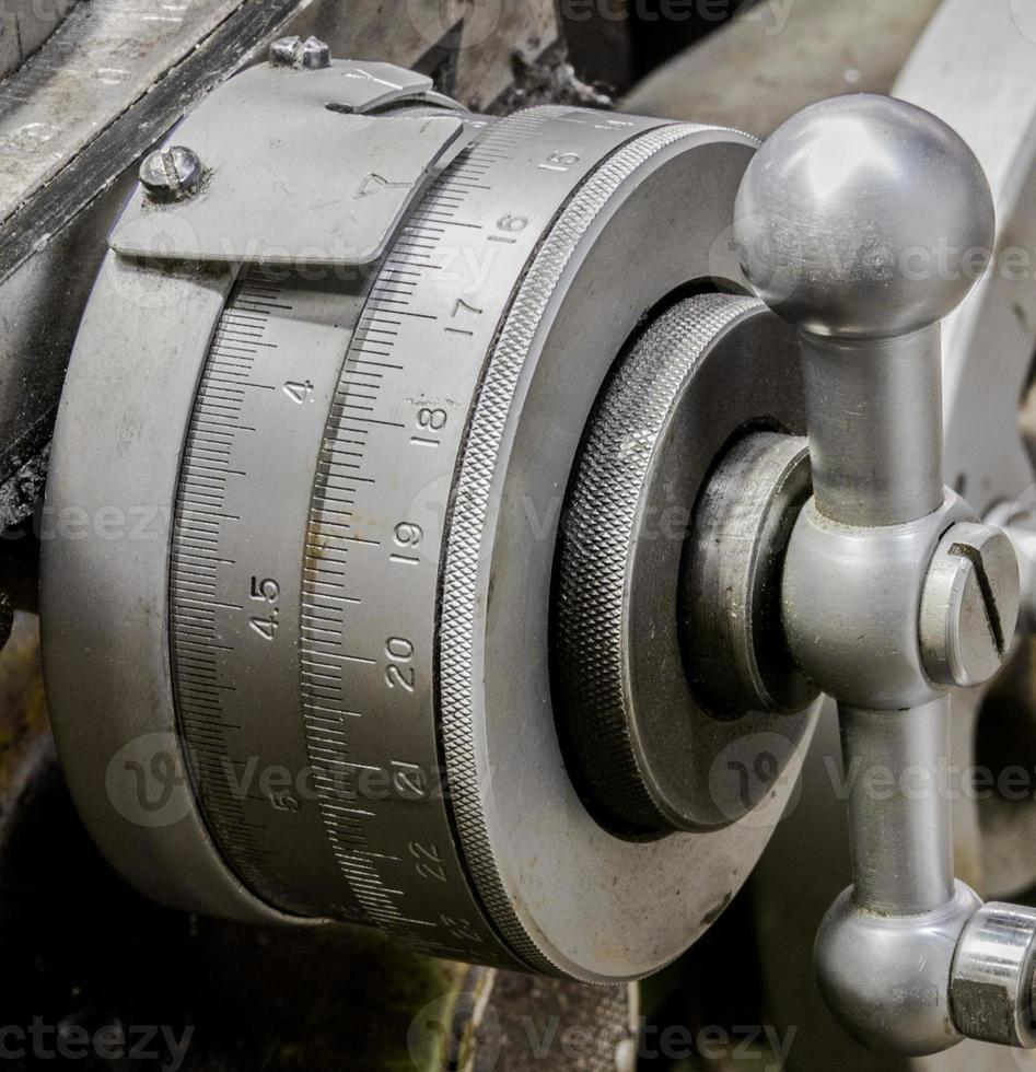 Vintage antique automotive machine shop x axis silver dial indicator photo