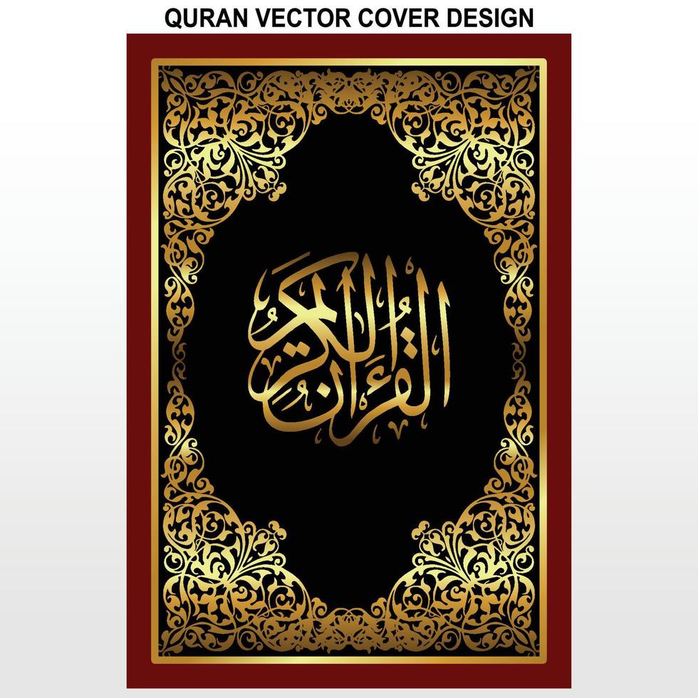 Islamic Book Cover design and arabaic border frame. vector