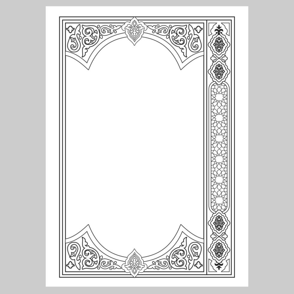Islamic Book Cover line arts design vector