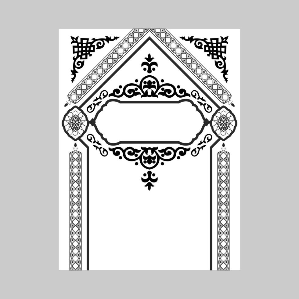 Islamic Book Cover line arts design vector