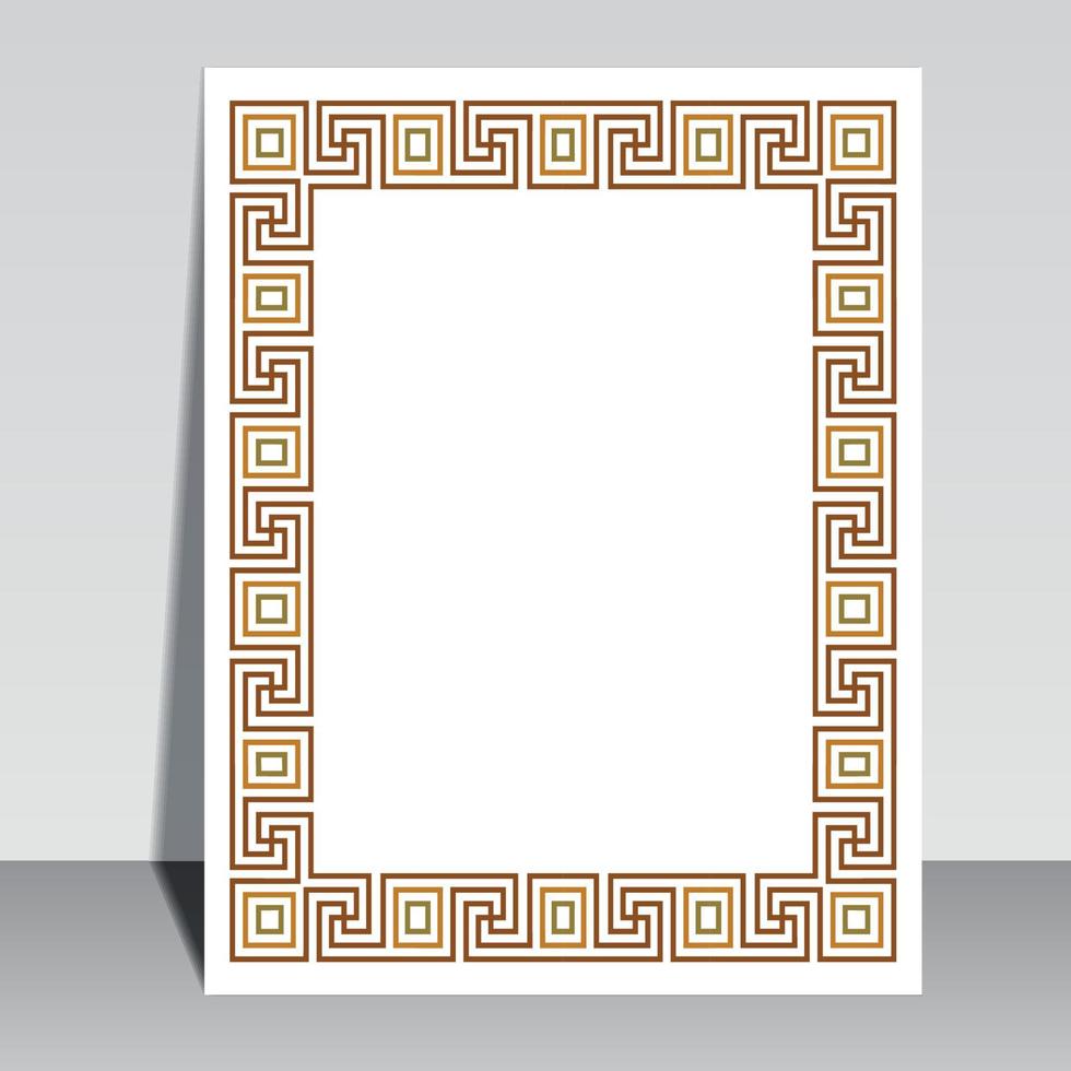 Islamic book cover design, Arabic frame border. vector