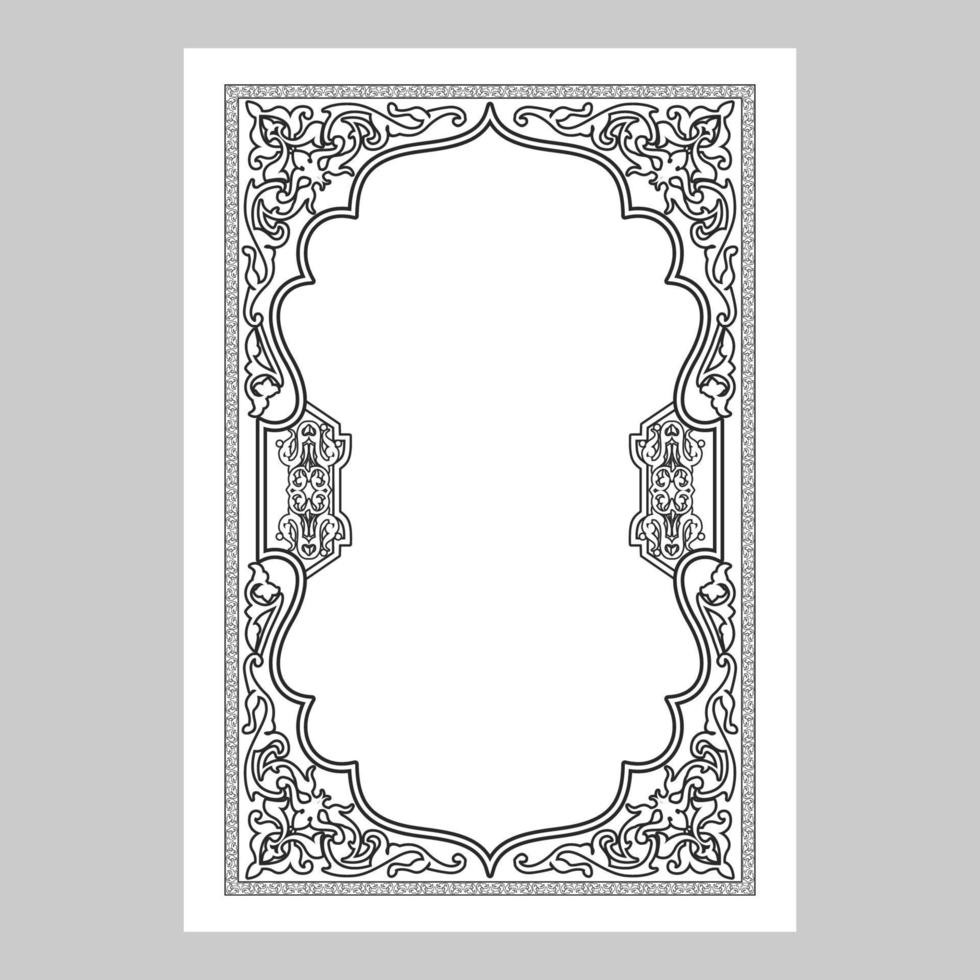diseño de artes de línea de portada de libro islámico vector