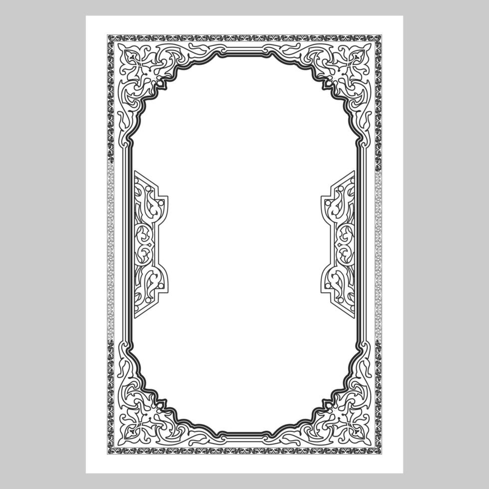 Islamic Book Cover line arts design vector