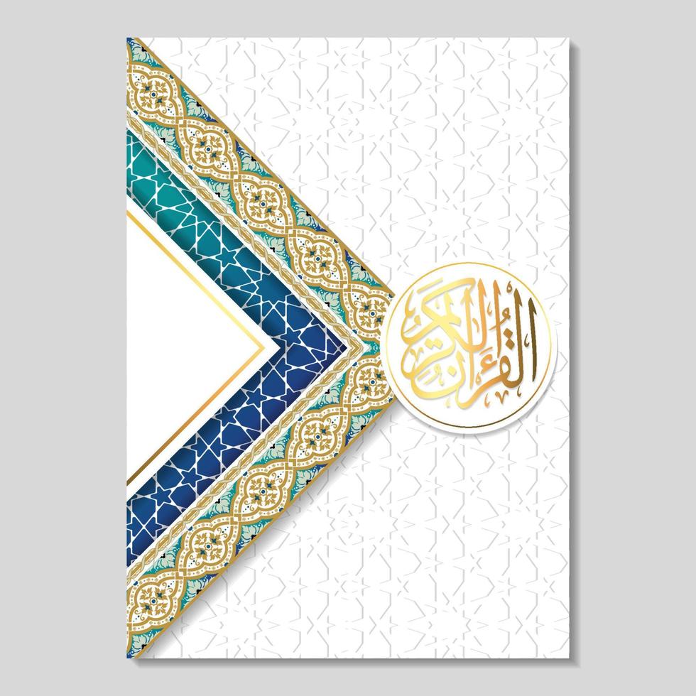 Al Quran book cover design vector