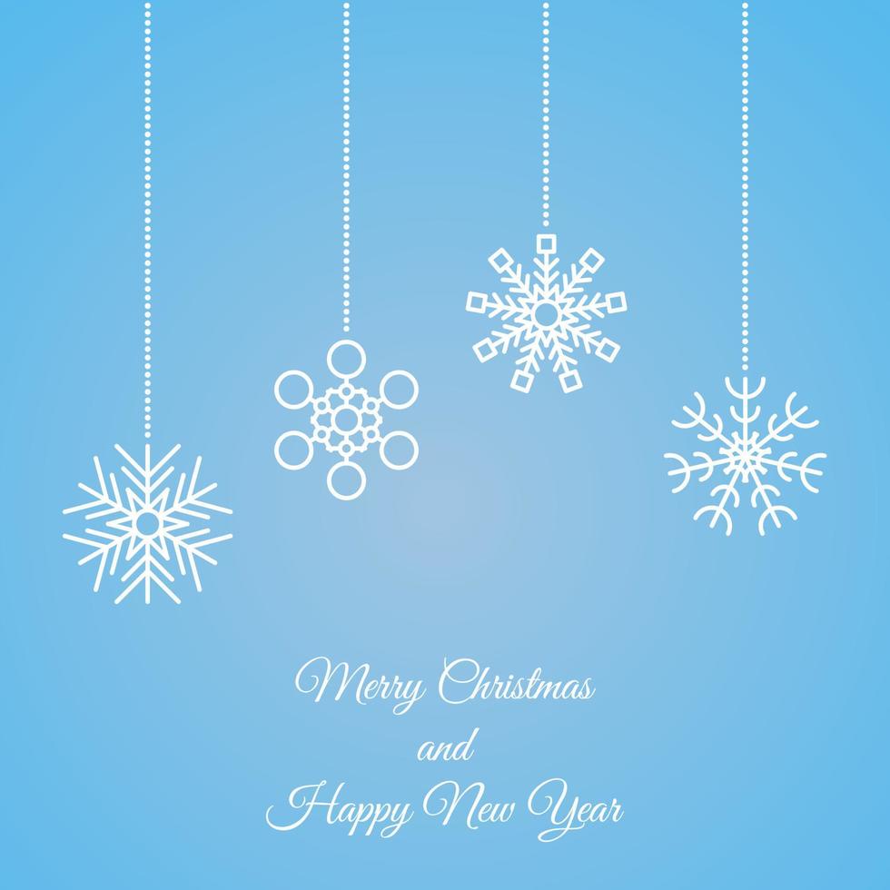 Christmas background with snowflake garland. Vector illustration.