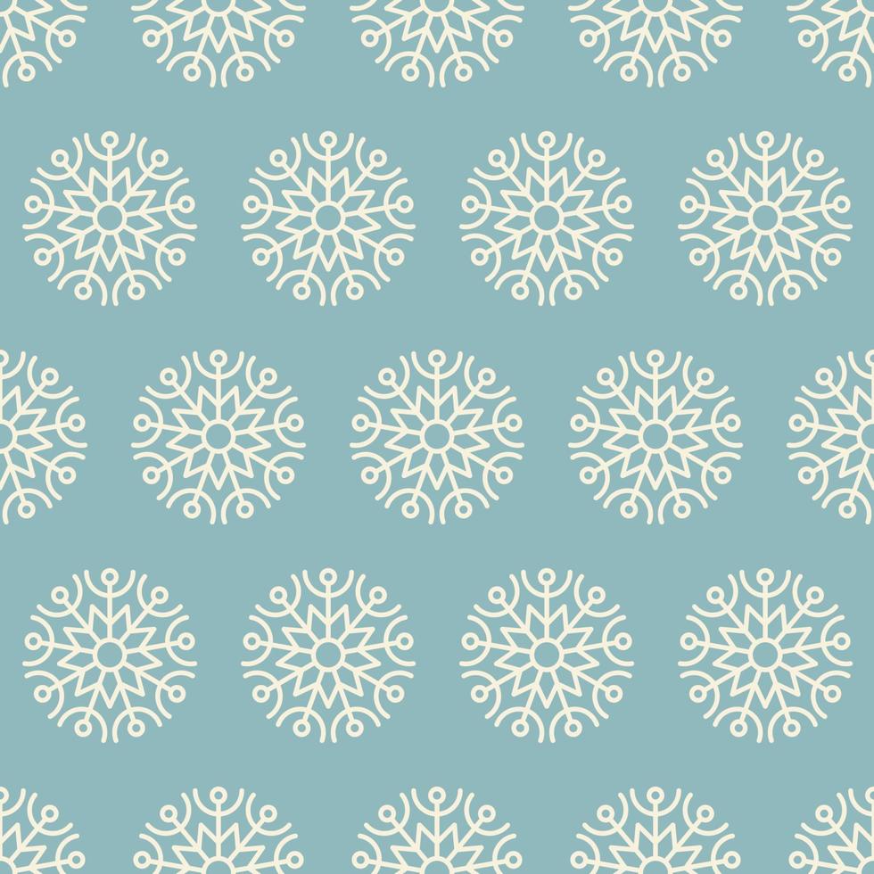 Snowflakes seamless background. Christmas and New Year decoration elements. Vector illustration.