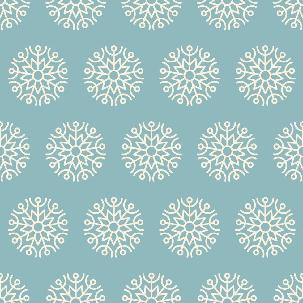 Snowflakes seamless background. Christmas and New Year decoration elements. Vector illustration.