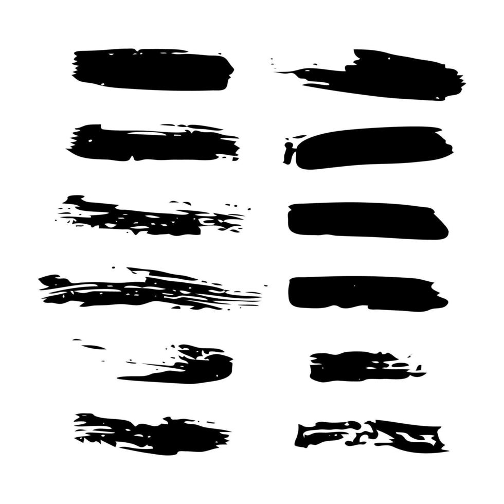 Set of Sketch Scribble Smears. Hand drawn Paint Scribble Stains. Vector illustration.