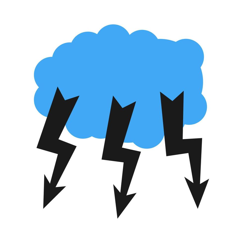 una nube con una tormenta. ilustración vectorial vector