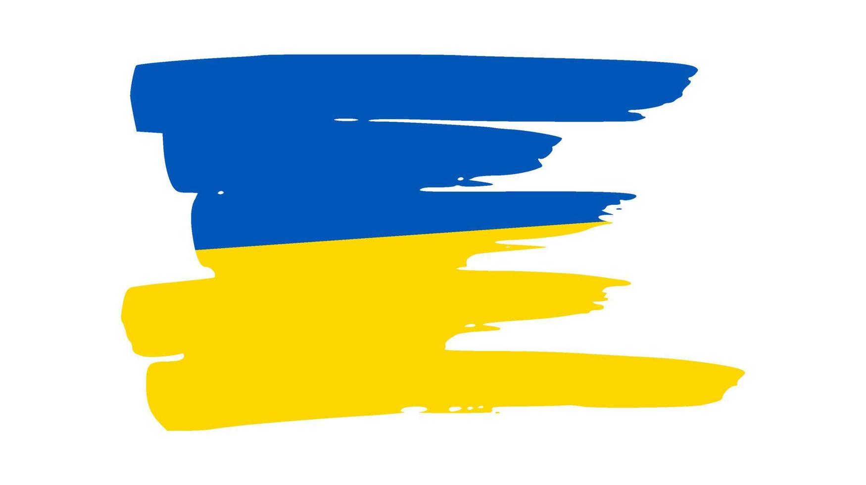 Ukrainian national flag in grunge style vector