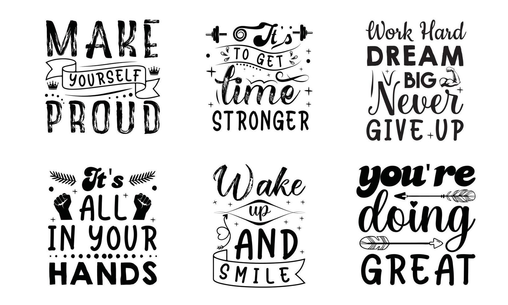 conjunto de citas motivacionales vector