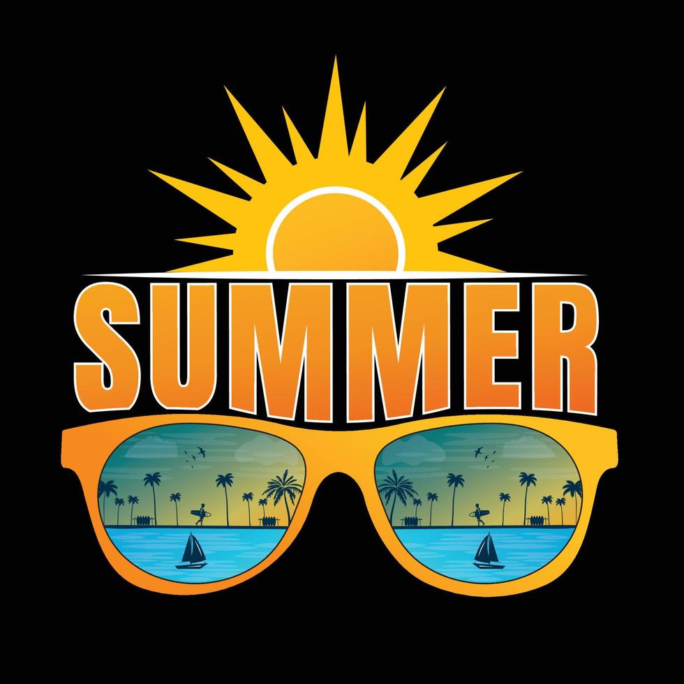 Summer t shirt design vector