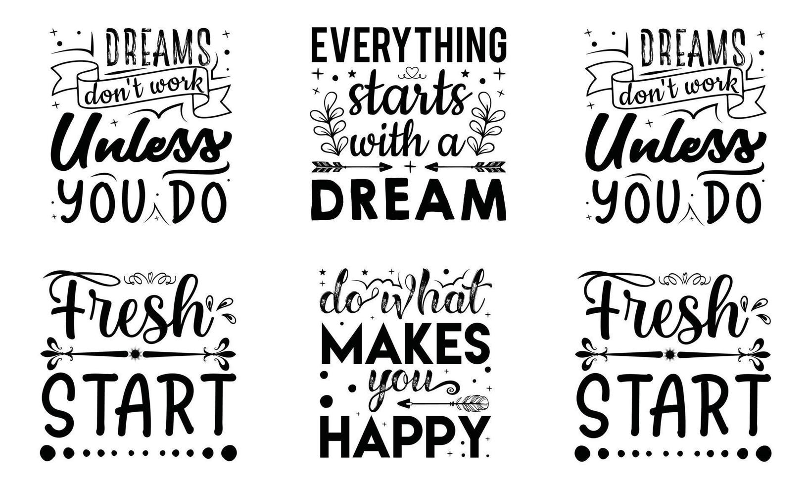 Set of motivational quotes vector