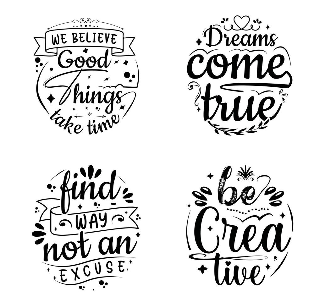 Set of motivational quotes vector