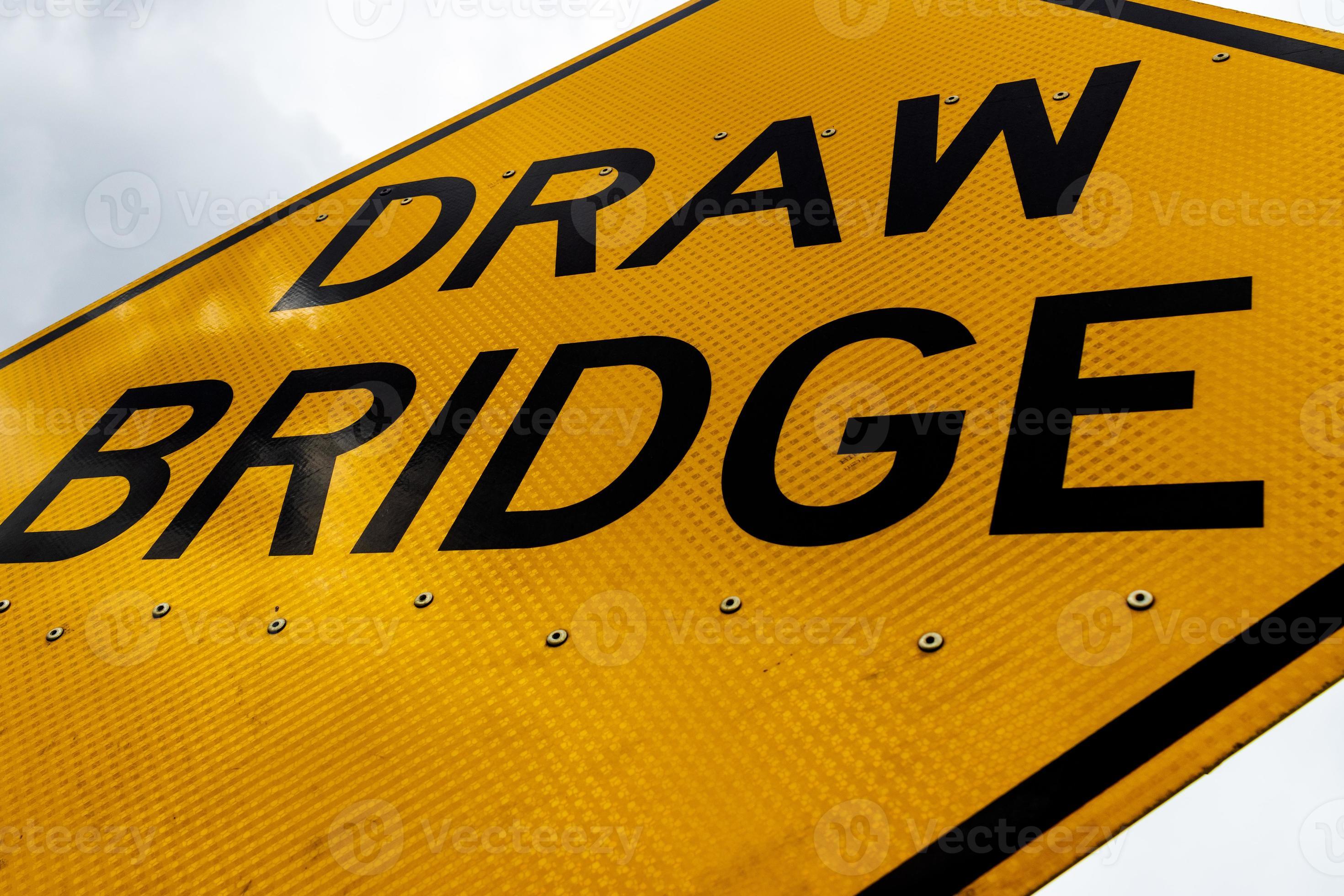 Abstract dirty dingy draw bridge sign close up 15449333 Stock Photo at