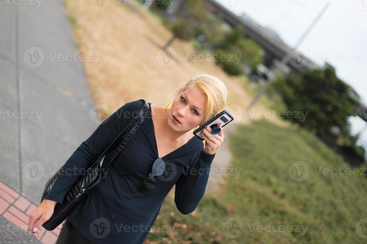 Pretty woman in a park photo