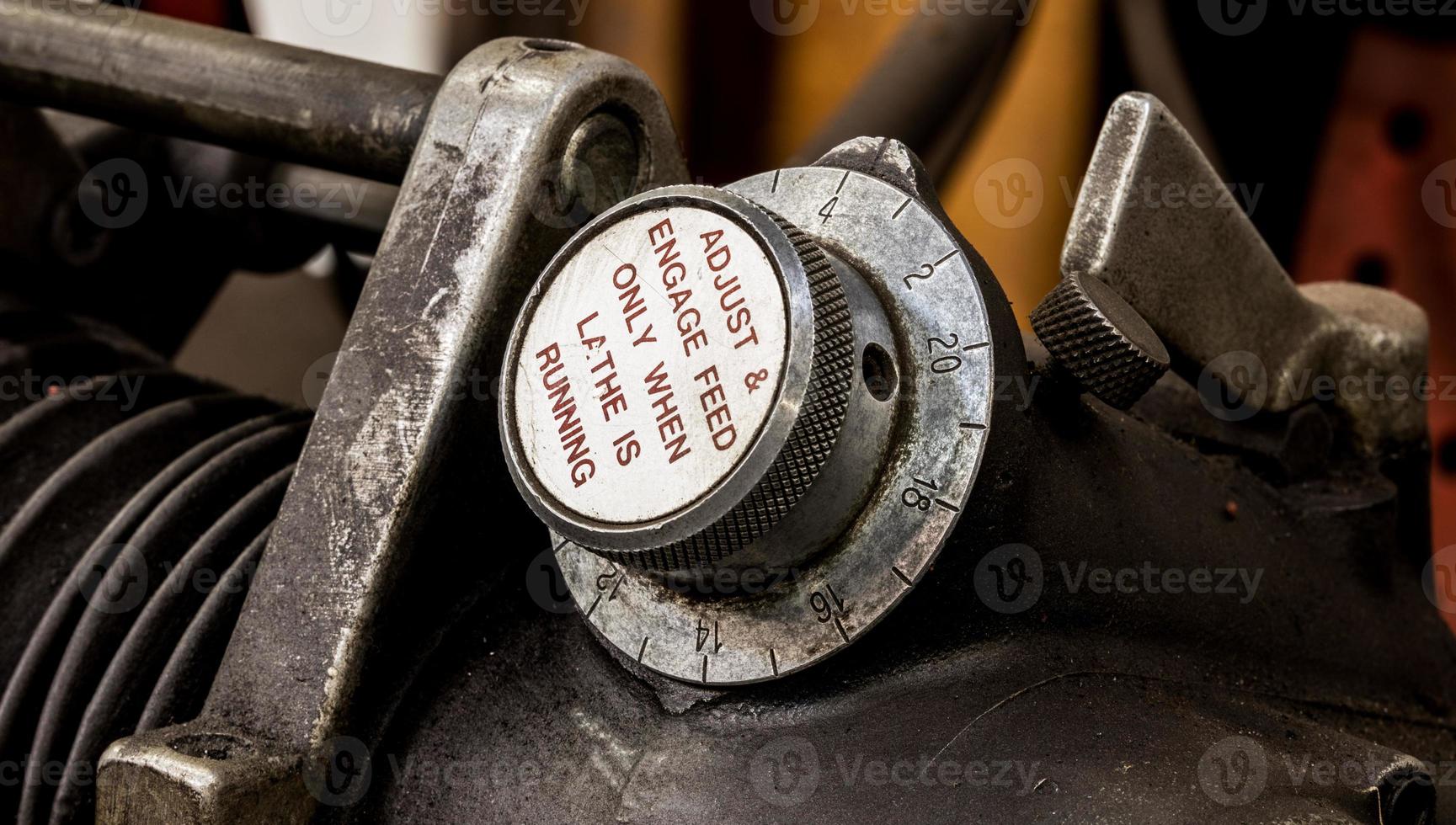 Vintage antique automotive machine shop brake lathe feed dial indicator photo