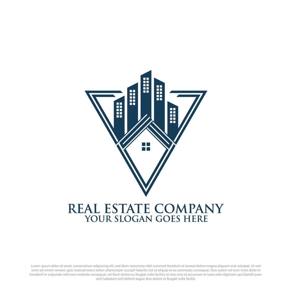 Modern Real estate logo design, best for building and construction logo brand vector