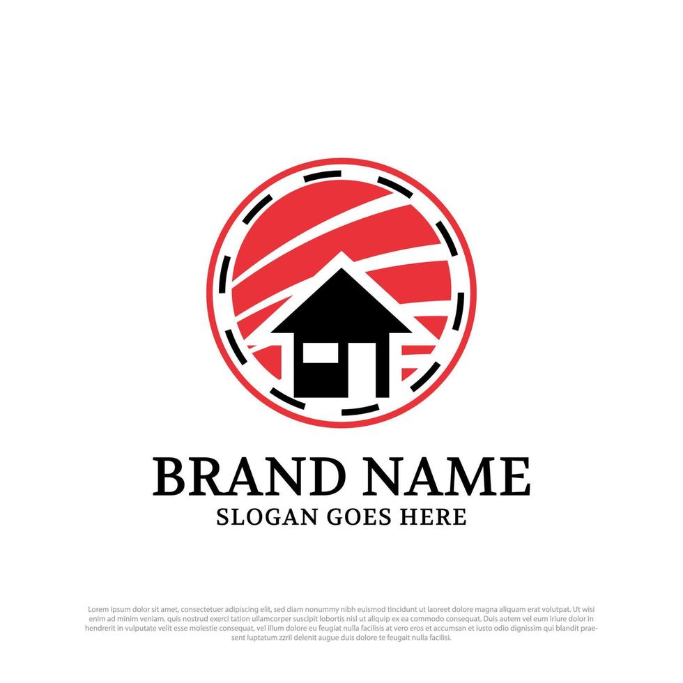 Sushi house logo design in the circle, best for food and drink  brand vector