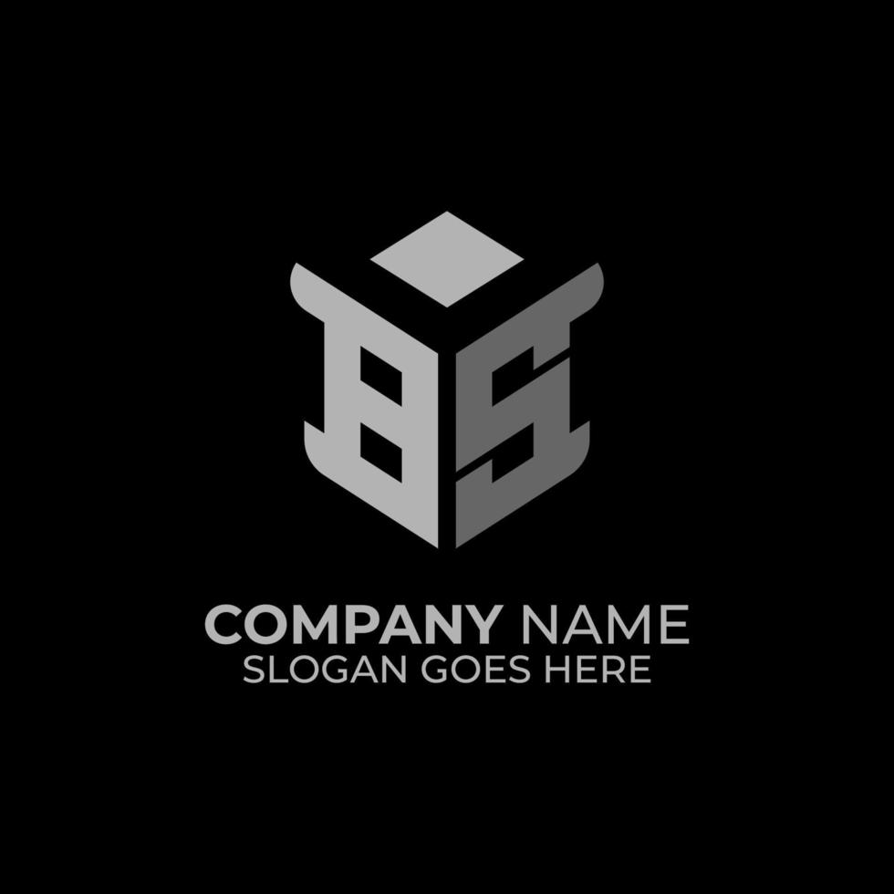 BS letter name logo design inspirations, B and S monogram logo template vector