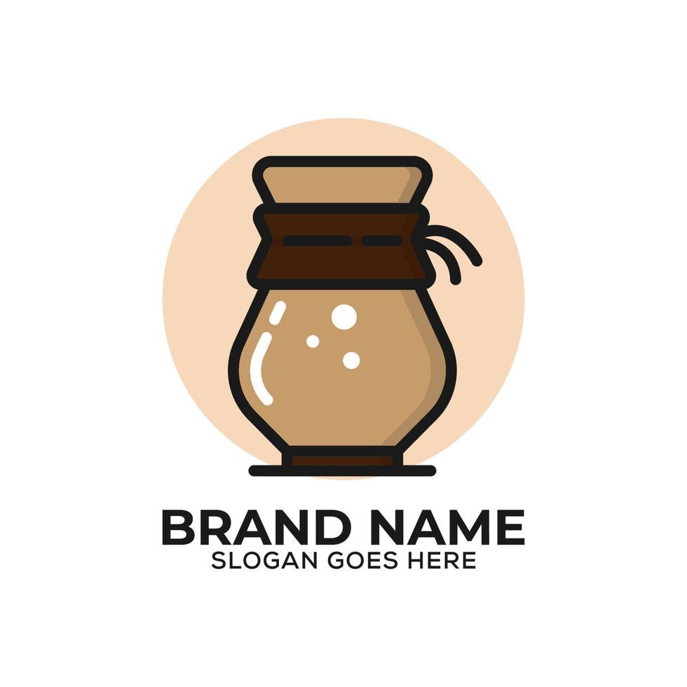 coffee server logo vector illustration, can used coffee shop logo icon with flat design