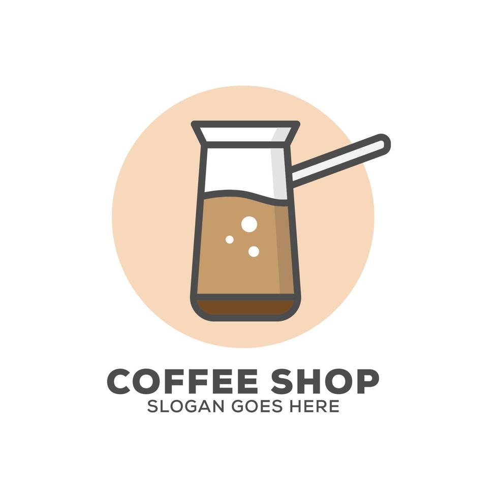 diseño de logotipo de motta jug coffee, se puede utilizar una plantilla de icono de logotipo de cafetería o cafetería y bar vector