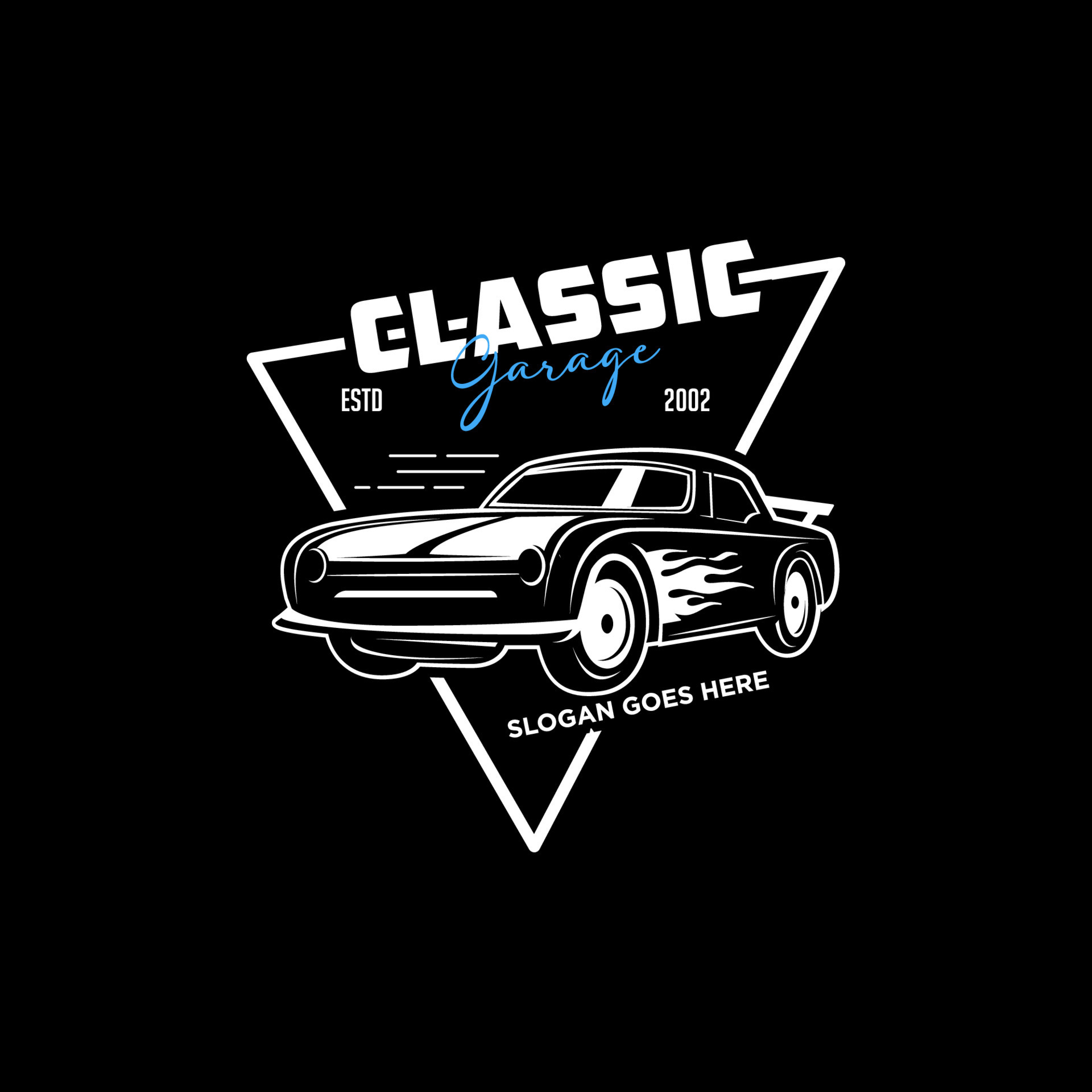 Classic car Garage Logo vector, repair and modification automotive